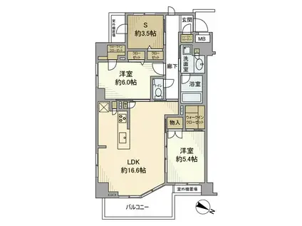 オープンレジデンシア 文京千駄木(2SLDK/2階)の間取り写真