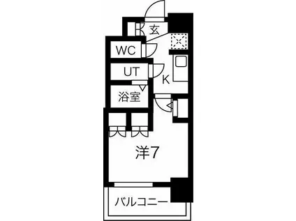 アルティザ淡路駅東(1K/5階)の間取り写真