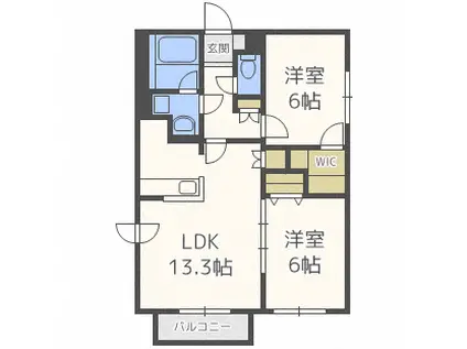 モンテリンク4315(2LDK/3階)の間取り写真