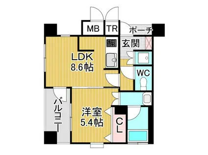 コナ・パラッツォ(1LDK/3階)の間取り写真