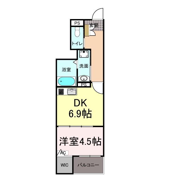 ナディア A(1DK/1階)の間取り写真