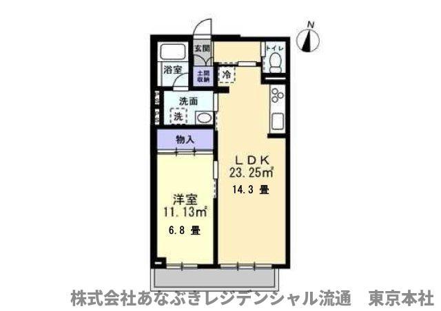 SCENE ZERO(1LDK/3階)の間取り写真