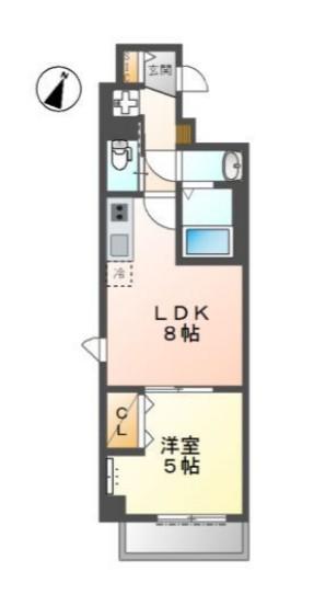 京急本線 梅屋敷駅(東京) 徒歩10分 3階建 築5年(1LDK/2階)の間取り写真