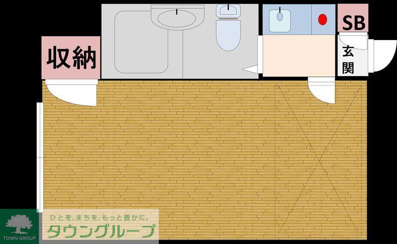 レジデンス平塚(1K/2階)の間取り写真