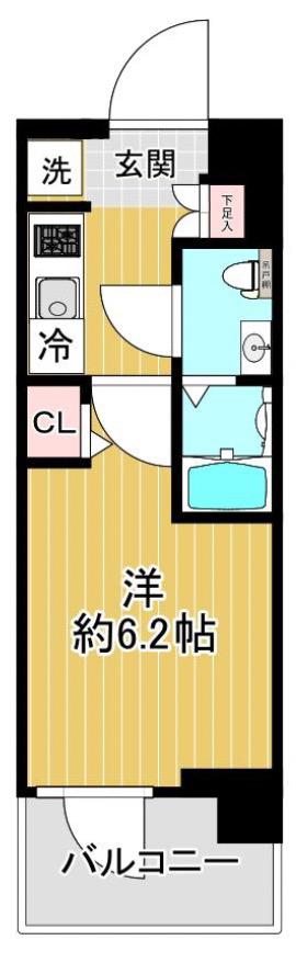 SHOKEN RESIDENCE亀有(1K/12階)の間取り写真