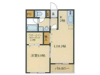 エクセレンテ(1LDK/3階)の間取り写真