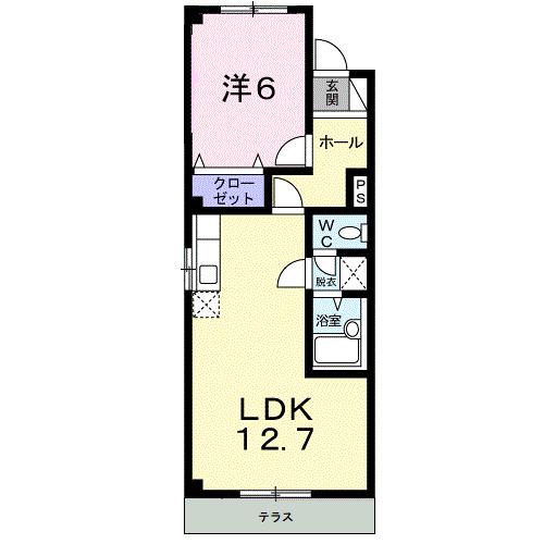 プチメゾン21(1LDK/1階)の間取り写真