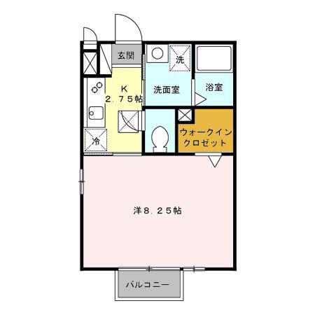 リヴァージュねぎし(1K/1階)の間取り写真