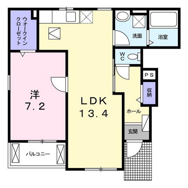 ベルフォー(1LDK/1階)の間取り写真