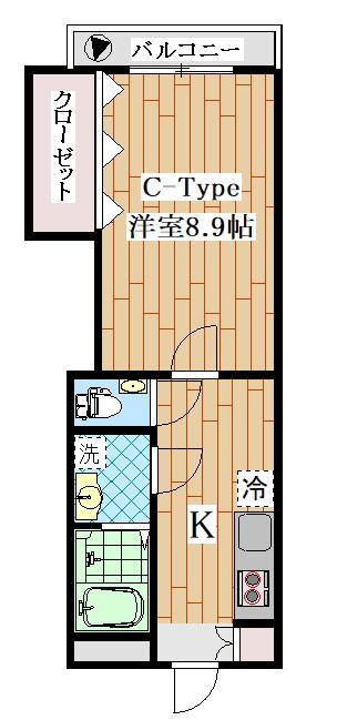マティアスたまプラーザ(1K/1階)の間取り写真