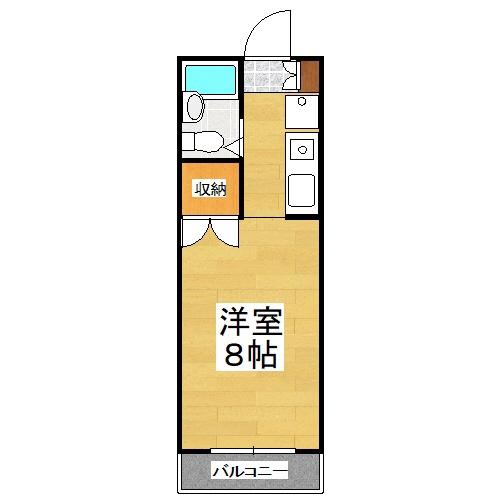 アルフィーネ清水(1K/1階)の間取り写真