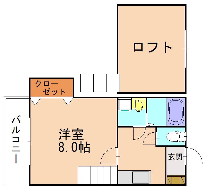 シエロ駅南(1K/1階)の間取り写真