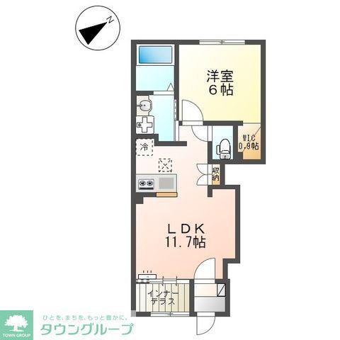 スカイセレーネ(1LDK/1階)の間取り写真