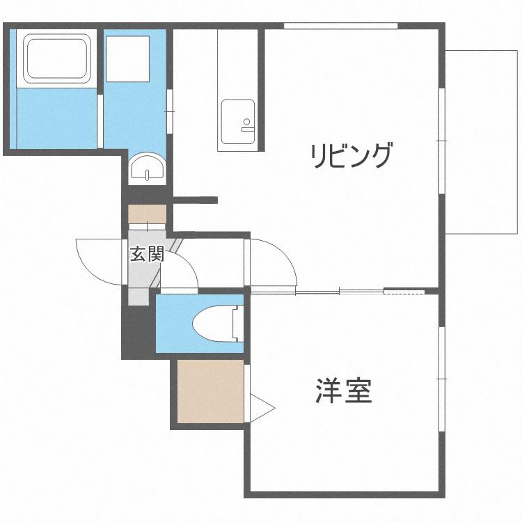 ライズN33(1LDK/4階)の間取り写真