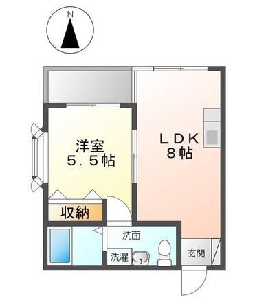 アプローズ(1LDK/1階)の間取り写真