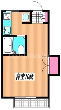 ホワイトハイム(ワンルーム/2階)の間取り写真