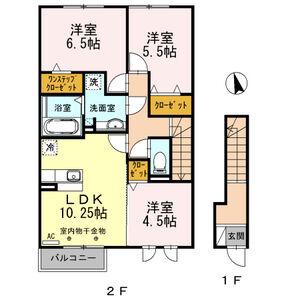 グランコート(3LDK/2階)の間取り写真