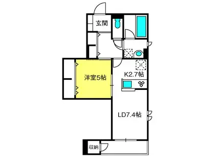 エヴァーガーデン(1LDK/3階)の間取り写真