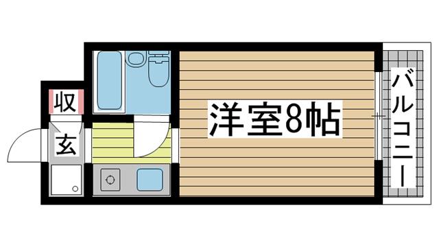 ダイドーメゾン御影III(ワンルーム/3階)の間取り写真