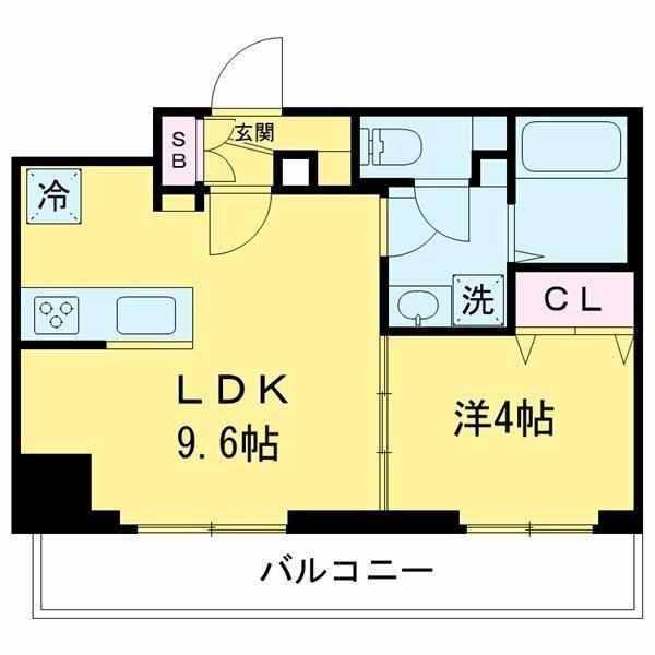 ルミーク根岸(1LDK/3階)の間取り写真