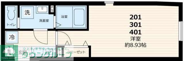 GATE RESIDENCE MITAKA(1K/3階)の間取り写真