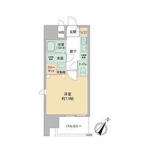 LIVE FLAT TSUKAMOTO(1K/3階)の間取り写真