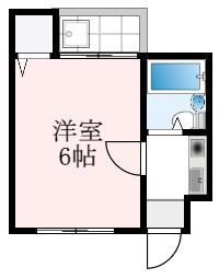 ハイム上高地(1K/2階)の間取り写真