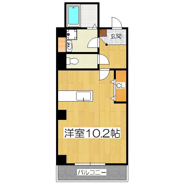 SPRING COURT(ワンルーム/2階)の間取り写真