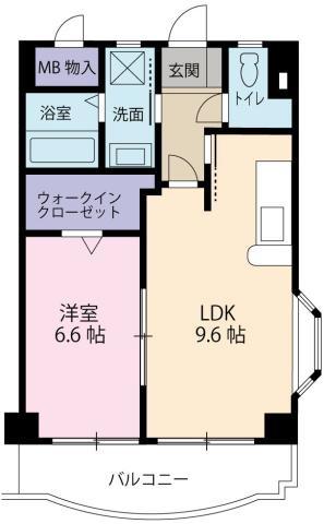 アベニューモリST.V(1SLDK/4階)の間取り写真