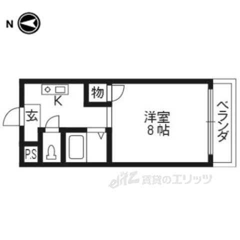 丸武第三ビル(1K/2階)の間取り写真