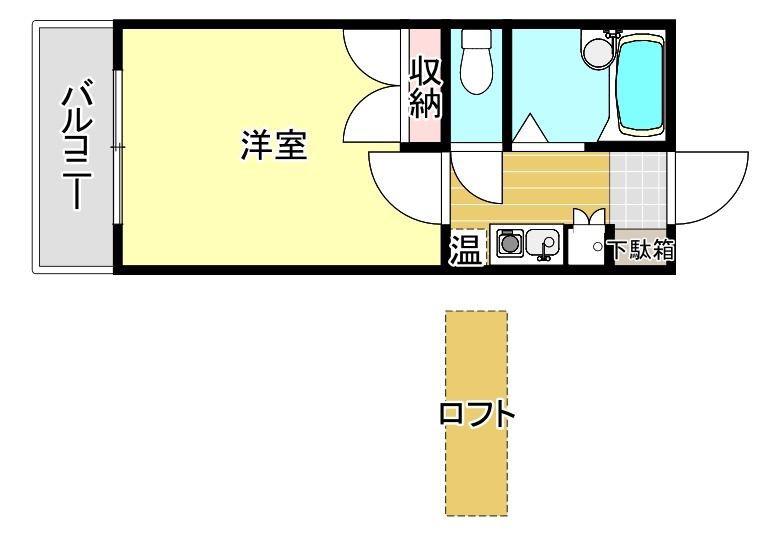 ストリームライン南庄(1K/4階)の間取り写真