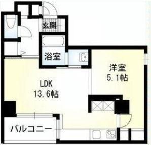 K2コート根岸(1LDK/2階)の間取り写真