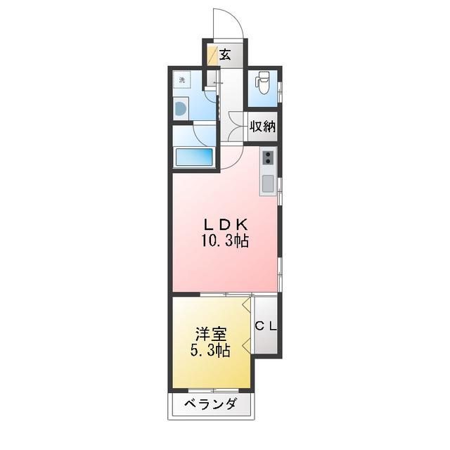 東京イーストレジデンス(1LDK/7階)の間取り写真