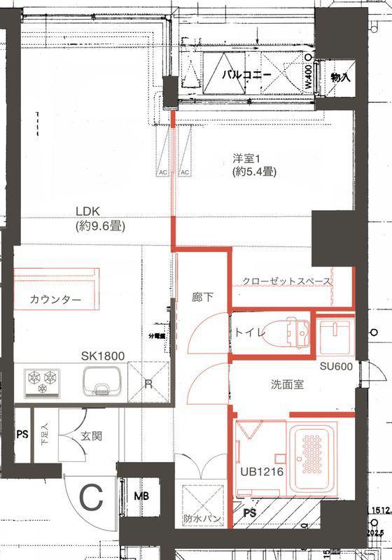 DELLCS永田町(1LDK/3階)の間取り写真