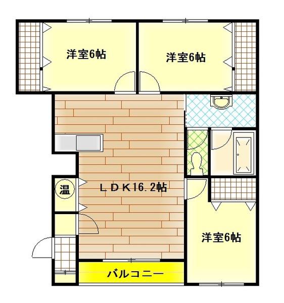 エスパシオ6.19(3LDK/1階)の間取り写真