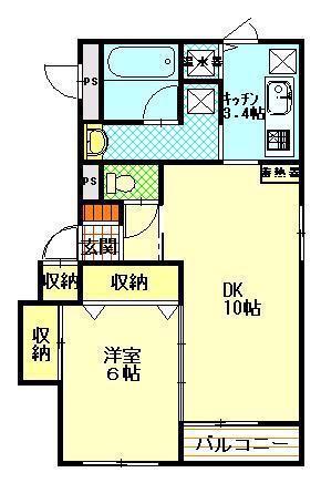 山王 ベラミ・マンション第III(1LDK/2階)の間取り写真