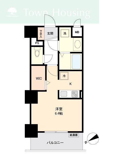 マリアージュ市川(1K/4階)の間取り写真