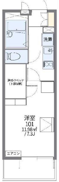 レオパレスNEW GREENII(1K/2階)の間取り写真