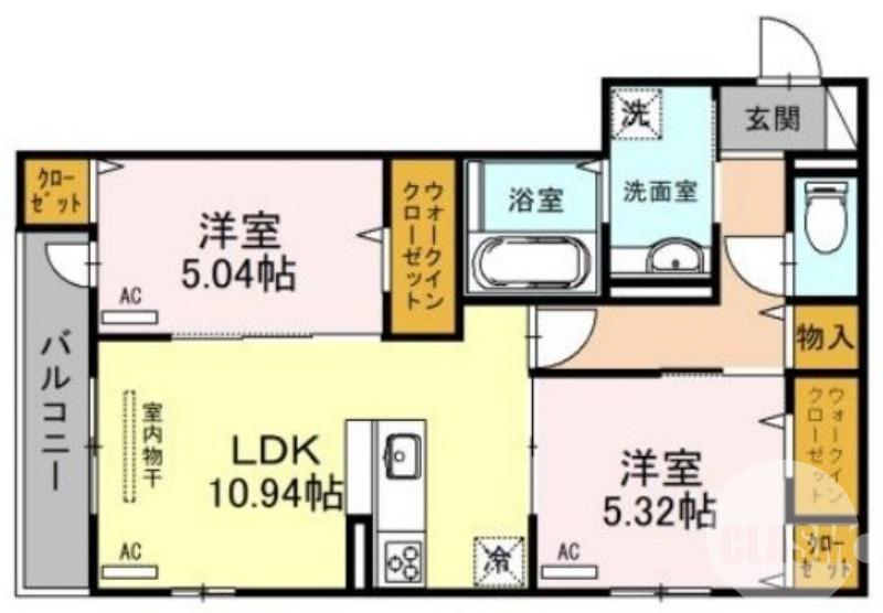FORBITO MOZU(2LDK/2階)の間取り写真