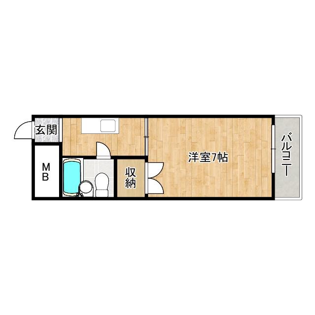 DO十三東(1K/6階)の間取り写真