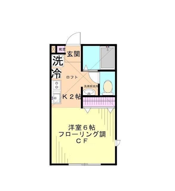 LE CIEL BLEU(1K/2階)の間取り写真