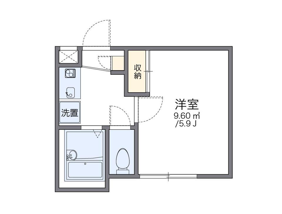 レオパレスYSハウス(1K/2階)の間取り写真