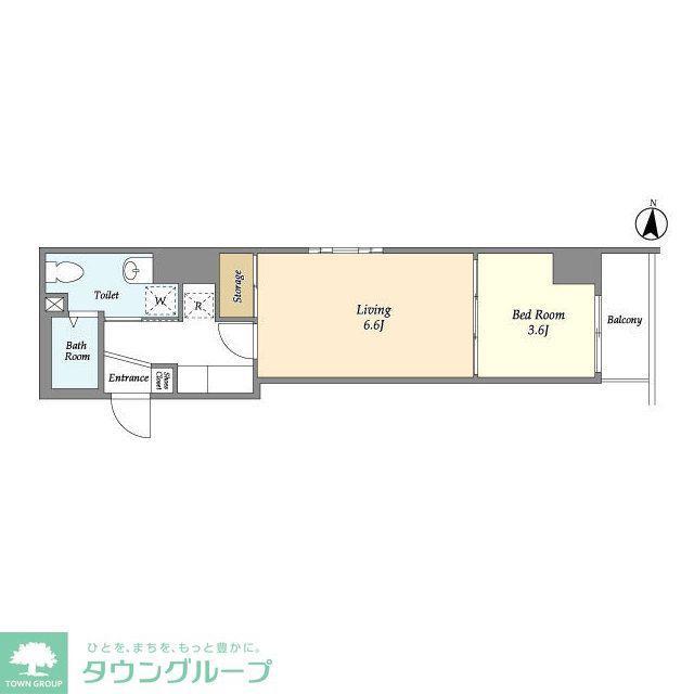 アクシーズタワー大門町(2K/7階)の間取り写真