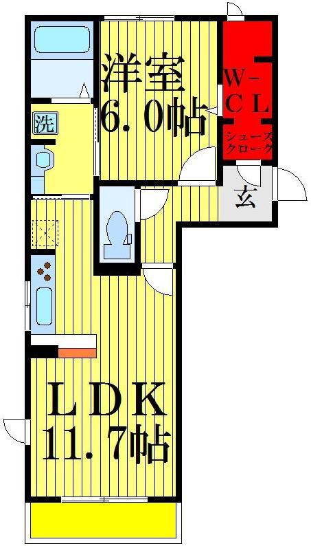 モン プレジール(1LDK/3階)の間取り写真