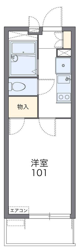 レオパレス常盤(1K/2階)の間取り写真