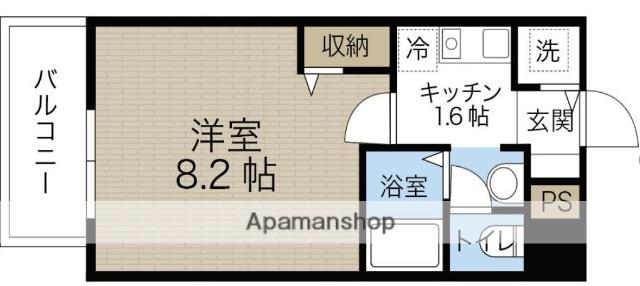 エルブラン姪浜(1K/5階)の間取り写真