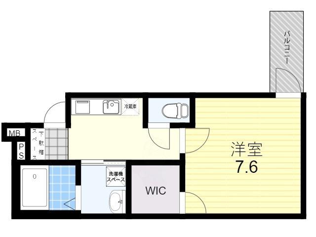 フジパレス中加賀屋5番館(1K/3階)の間取り写真