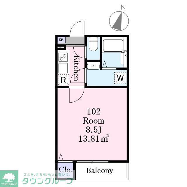 J-MAISON淵野辺I(1K/3階)の間取り写真