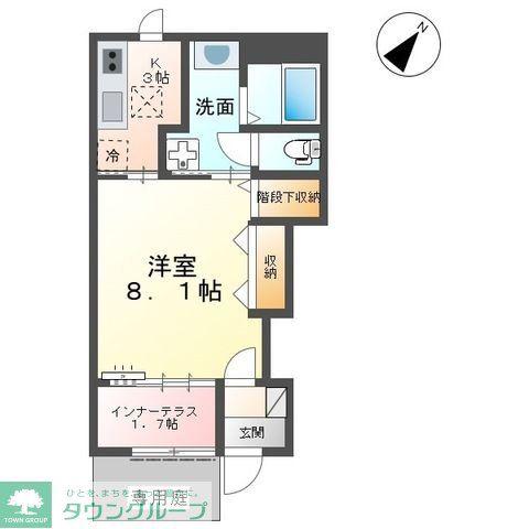 赤羽根計画(1K/1階)の間取り写真