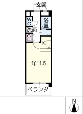 トーエン共和(ワンルーム/2階)の間取り写真